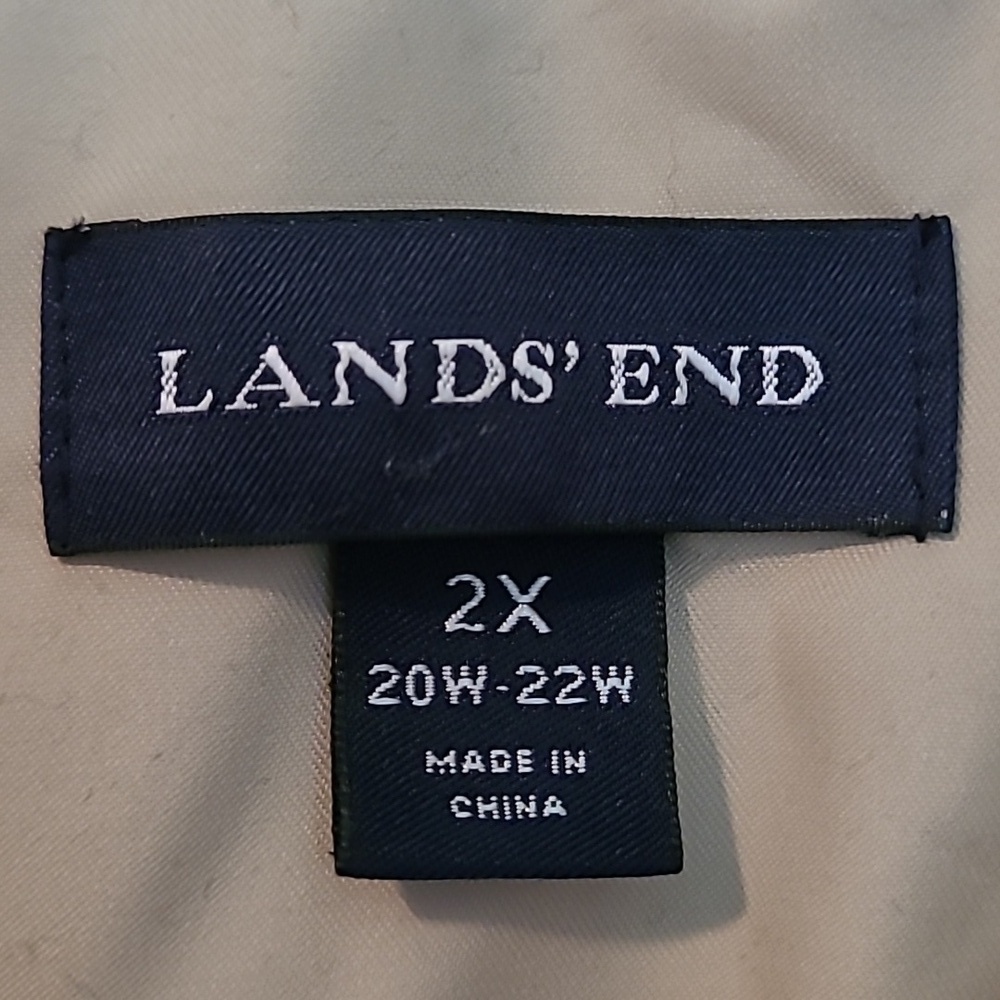 Lands End Wmns 2X Trench Rain Coat Khaki Tan Fall Spring Transitional Outdoors - Picture 2 of 15